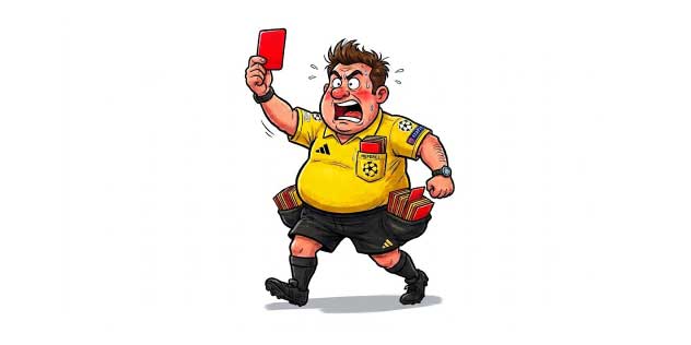 Who are the most card-happy officials in the champions league? action